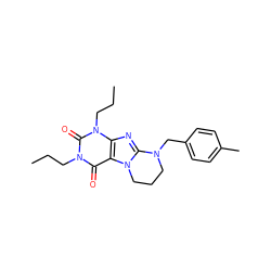 CCCn1c(=O)c2c(nc3n2CCCN3Cc2ccc(C)cc2)n(CCC)c1=O ZINC000028873983