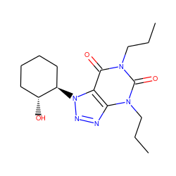 CCCn1c(=O)c2c(nnn2[C@@H]2CCCC[C@H]2O)n(CCC)c1=O ZINC000012405690