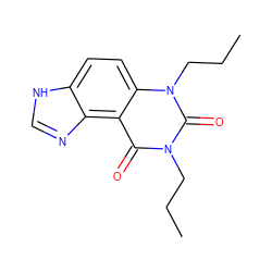 CCCn1c(=O)c2c3nc[nH]c3ccc2n(CCC)c1=O ZINC000026376026