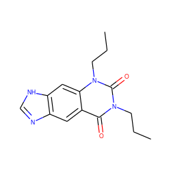 CCCn1c(=O)c2cc3nc[nH]c3cc2n(CCC)c1=O ZINC000026376039