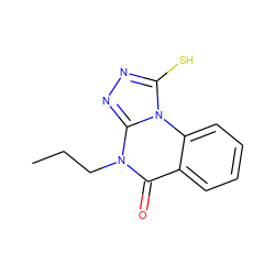 CCCn1c(=O)c2ccccc2n2c(S)nnc12 ZINC000006472729