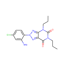 CCCn1c(=O)c2nn(-c3ccc(Cl)cc3N)nc2n(CCC)c1=O ZINC000012405688