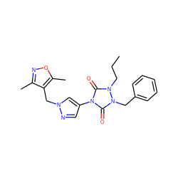 CCCn1c(=O)n(-c2cnn(Cc3c(C)noc3C)c2)c(=O)n1Cc1ccccc1 ZINC000115732242