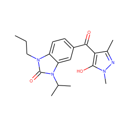 CCCn1c(=O)n(C(C)C)c2cc(C(=O)c3c(C)nn(C)c3O)ccc21 ZINC000299869076