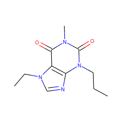 CCCn1c(=O)n(C)c(=O)c2c1ncn2CC ZINC000012405452