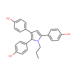 CCCn1c(-c2ccc(O)cc2)cc(-c2ccc(O)cc2)c1-c1ccc(O)cc1 ZINC000095579699