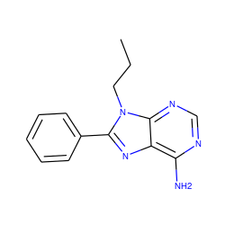 CCCn1c(-c2ccccc2)nc2c(N)ncnc21 ZINC000038247354