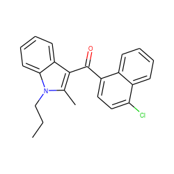 CCCn1c(C)c(C(=O)c2ccc(Cl)c3ccccc23)c2ccccc21 ZINC000095564357