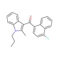 CCCn1c(C)c(C(=O)c2ccc(F)c3ccccc23)c2ccccc21 ZINC000095559912