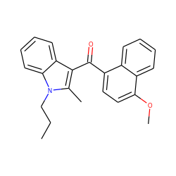 CCCn1c(C)c(C(=O)c2ccc(OC)c3ccccc23)c2ccccc21 ZINC000043017423