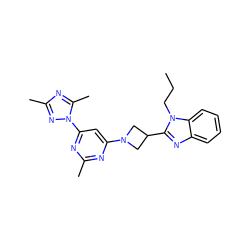 CCCn1c(C2CN(c3cc(-n4nc(C)nc4C)nc(C)n3)C2)nc2ccccc21 ZINC000143130004