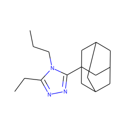 CCCn1c(CC)nnc1C12CC3CC(CC(C3)C1)C2 ZINC000029126726