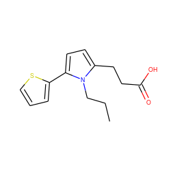 CCCn1c(CCC(=O)O)ccc1-c1cccs1 ZINC000000559560