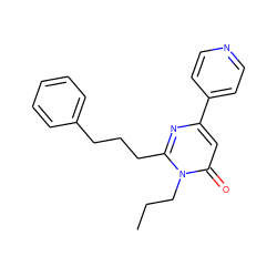 CCCn1c(CCCc2ccccc2)nc(-c2ccncc2)cc1=O ZINC000103245687