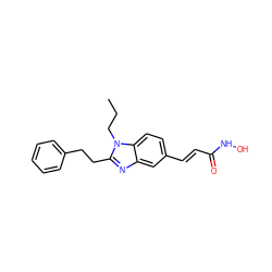 CCCn1c(CCc2ccccc2)nc2cc(/C=C/C(=O)NO)ccc21 ZINC000034578100