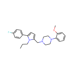 CCCn1c(CN2CCN(c3ccccc3OC)CC2)ccc1-c1ccc(F)cc1 ZINC000084462300