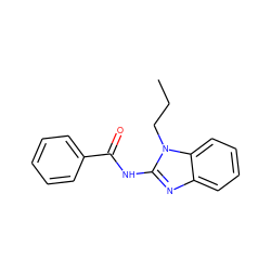 CCCn1c(NC(=O)c2ccccc2)nc2ccccc21 ZINC000038140717