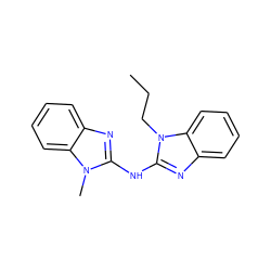 CCCn1c(Nc2nc3ccccc3n2C)nc2ccccc21 ZINC000004037538