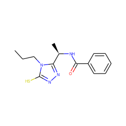 CCCn1c(S)nnc1[C@@H](C)NC(=O)c1ccccc1 ZINC000005904327