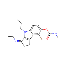 CCCn1c2c(c3c(Br)c(OC(=O)NC)ccc31)CC/C2=N/CC ZINC000027720566