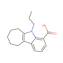 CCCn1c2c(c3cccc(C(=O)O)c31)CCCCC2 ZINC000034057119