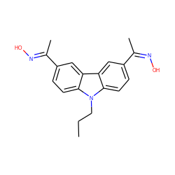 CCCn1c2ccc(/C(C)=N\O)cc2c2cc(/C(C)=N/O)ccc21 ZINC000013110431