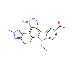 CCCn1c2ccc(C(C)=O)cc2c2c3c(c4c(c21)CCc1nn(C)cc1-4)C(=O)NC3 ZINC000029125355