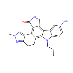 CCCn1c2ccc(N)cc2c2c3c(c4c(c21)CCc1nn(C)cc1-4)C(=O)NC3 ZINC000036338926