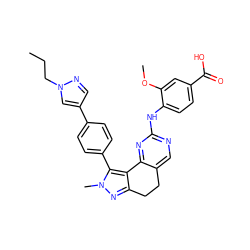 CCCn1cc(-c2ccc(-c3c4c(nn3C)CCc3cnc(Nc5ccc(C(=O)O)cc5OC)nc3-4)cc2)cn1 ZINC000224947635