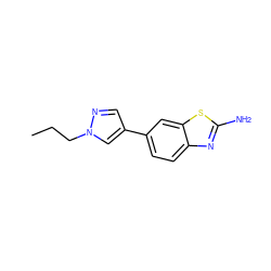 CCCn1cc(-c2ccc3nc(N)sc3c2)cn1 ZINC000473091935