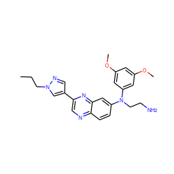 CCCn1cc(-c2cnc3ccc(N(CCN)c4cc(OC)cc(OC)c4)cc3n2)cn1 ZINC000204171228