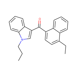 CCCn1cc(C(=O)c2ccc(CC)c3ccccc23)c2ccccc21 ZINC000042966384