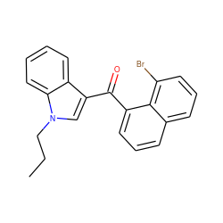 CCCn1cc(C(=O)c2cccc3cccc(Br)c23)c2ccccc21 ZINC000095563255