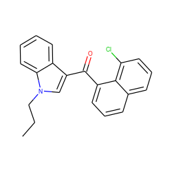 CCCn1cc(C(=O)c2cccc3cccc(Cl)c23)c2ccccc21 ZINC000095562332