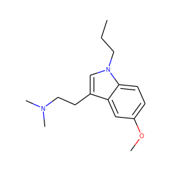 CCCn1cc(CCN(C)C)c2cc(OC)ccc21 ZINC000013805811