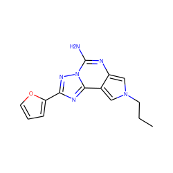 CCCn1cc2nc(N)n3nc(-c4ccco4)nc3c2c1 ZINC000082157933