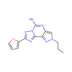 CCCn1cc2nc(N)n3nc(-c4ccco4)nc3c2n1 ZINC000073219361