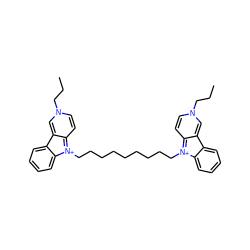 CCCn1ccc2[n+](CCCCCCCCC[n+]3c4ccn(CCC)cc-4c4ccccc43)c3ccccc3c-2c1 ZINC000473094719