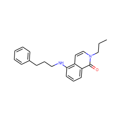 CCCn1ccc2c(NCCCc3ccccc3)cccc2c1=O ZINC000169329903