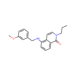 CCCn1ccc2c(NCc3cccc(OC)c3)cccc2c1=O ZINC000169329906