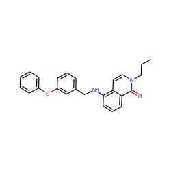 CCCn1ccc2c(NCc3cccc(Oc4ccccc4)c3)cccc2c1=O ZINC000169329911