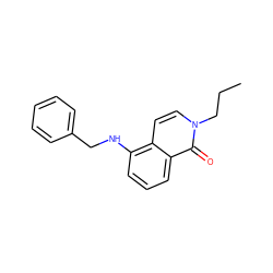 CCCn1ccc2c(NCc3ccccc3)cccc2c1=O ZINC000169329905