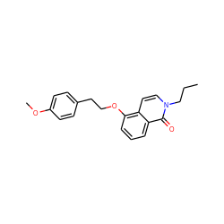 CCCn1ccc2c(OCCc3ccc(OC)cc3)cccc2c1=O ZINC000140243356