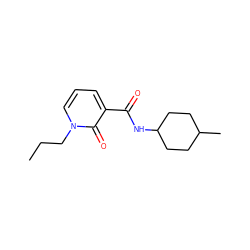 CCCn1cccc(C(=O)NC2CCC(C)CC2)c1=O ZINC000103263585