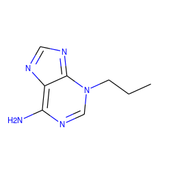 CCCn1cnc(N)c2ncnc1-2 ZINC000001760909