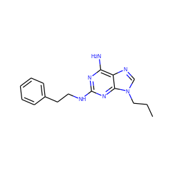 CCCn1cnc2c(N)nc(NCCc3ccccc3)nc21 ZINC000147620614