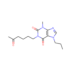 CCCn1cnc2c1c(=O)n(CCCCC(C)=O)c(=O)n2C ZINC000001915505