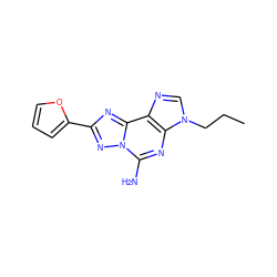 CCCn1cnc2c1nc(N)n1nc(-c3ccco3)nc21 ZINC000028877464