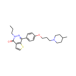 CCCn1nc(-c2ccc(OCCCN3CCC(C)CC3)cc2)c2sccc2c1=O ZINC000072127528