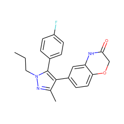 CCCn1nc(C)c(-c2ccc3c(c2)NC(=O)CO3)c1-c1ccc(F)cc1 ZINC000200978310